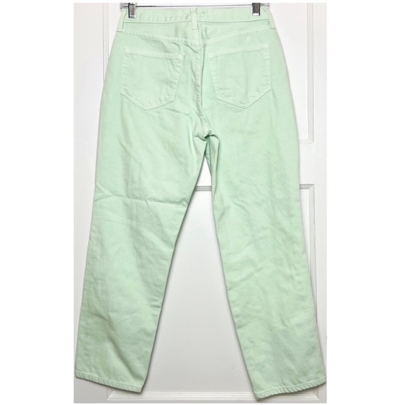 NWT L'AGENCE 90s High Rise Mint Distressed Denim Cropped Straight Leg Jean 25 - Picture 5 of 6